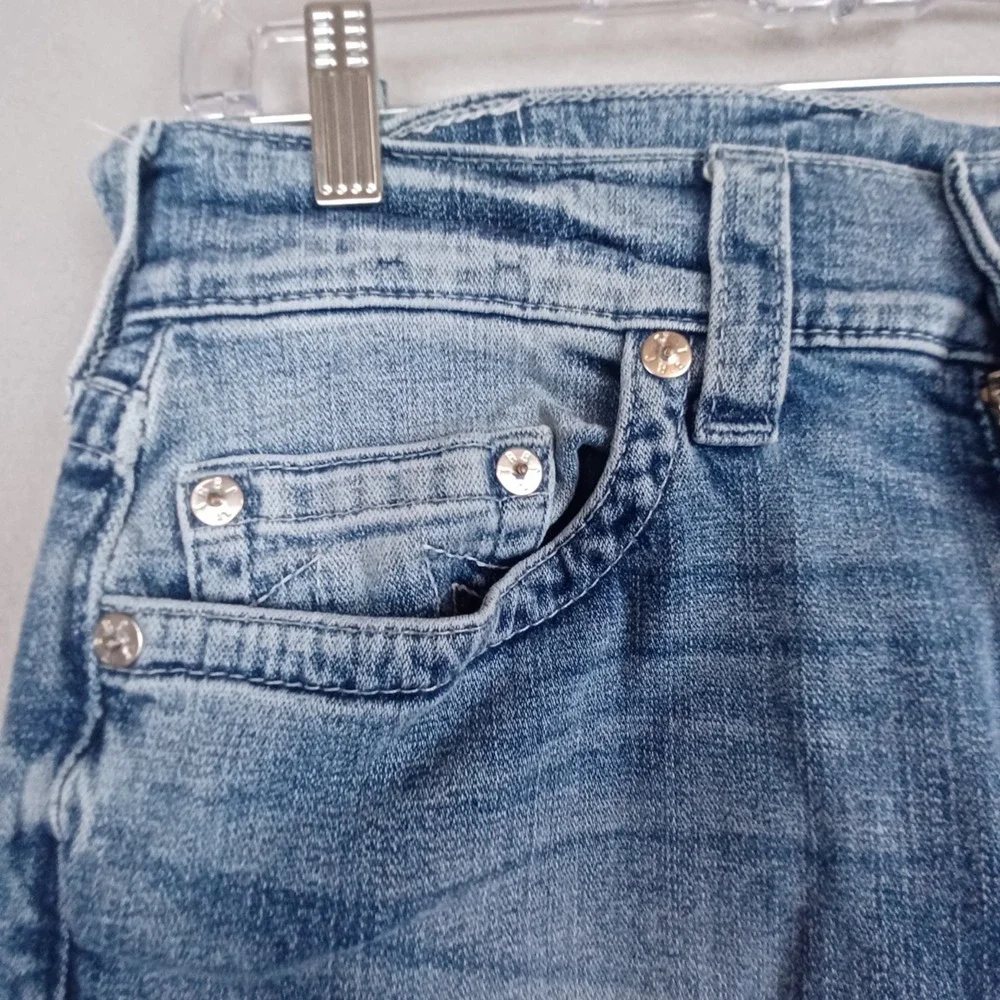 True Religion Men Jeans 30 Blue Denim Geno Relaxed Slim Logo 31